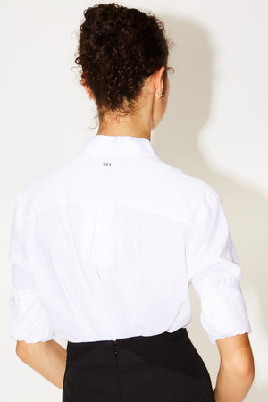 Husband Shirt - Women's White Linen Button Down Shirt | Misha Nonoo